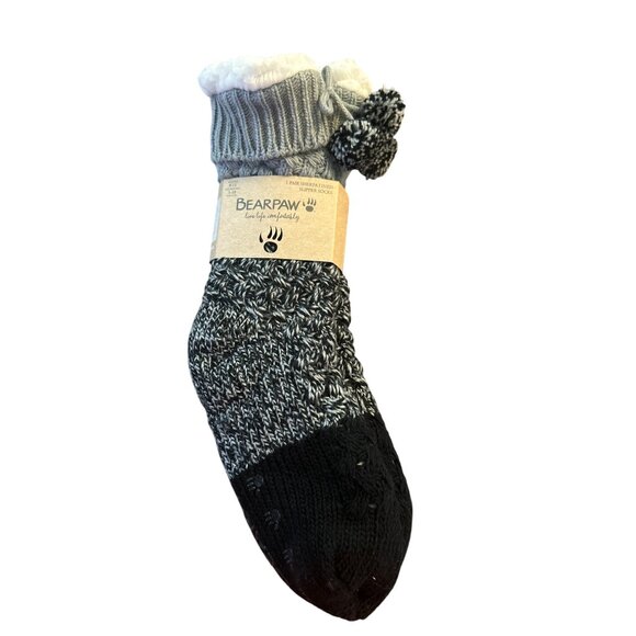 Bearpaw Sherpa Lined Slipper Socks Size 9-11 For Women - Picture 1 of 6